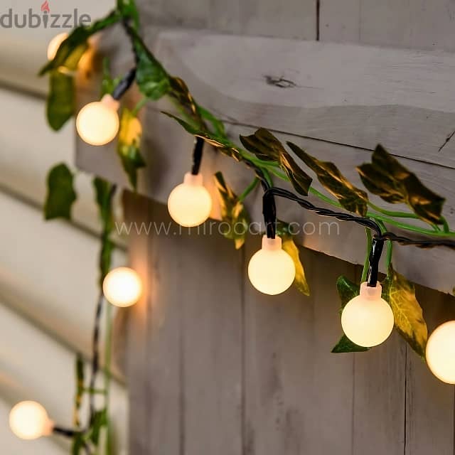 Outdoor Solar String Lights – 50 Warm Bulbs, Weatherproof, 5m 2