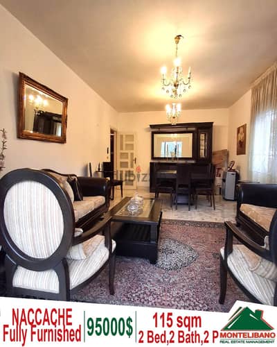 Fully Furnished 115 sqm apartment sale in Naccache +mountains view !!