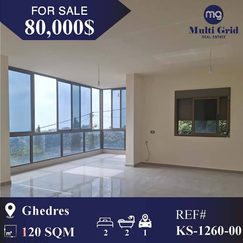 KS-1260-00 / Apartment for Sale in Ghedras, شقة للبيع في غدراس 0