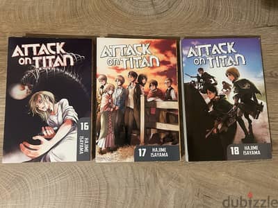 Attack on Titan mangas in english (volume 16-17-18)