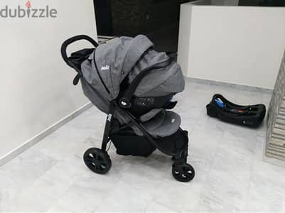 stroller and car seat with base