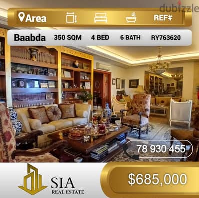 شقة للبيع في بعبدا apartment for sale in Baabda