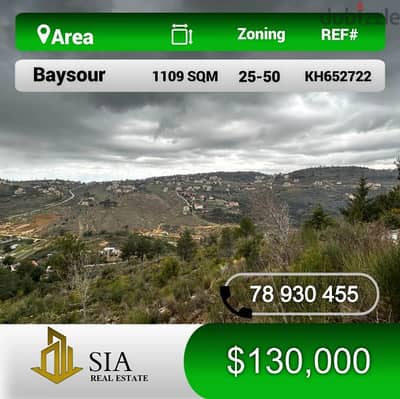 أرض للبيع في بيصور land for sale in Baysour