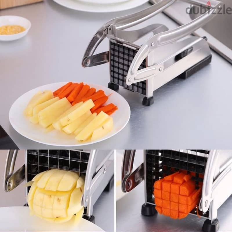 Stainless Steel Potato Cutter French Fry Cutter Veg Slicer 3