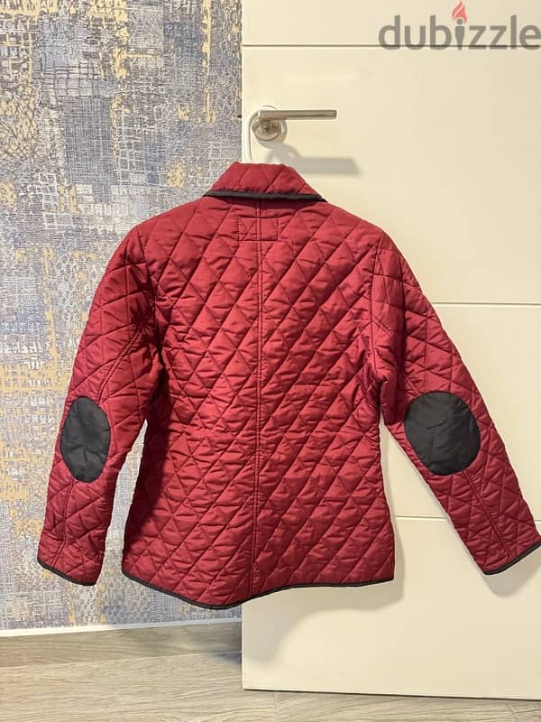 quilted jacket burgundy color new 1