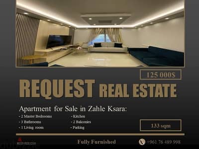 Apartment 133 sqm for Sale in Zahle Ksara |  شقة للبيع في زحلة كسارة