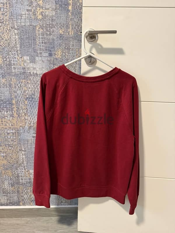 sweatshirt burgundy color, size m new 1