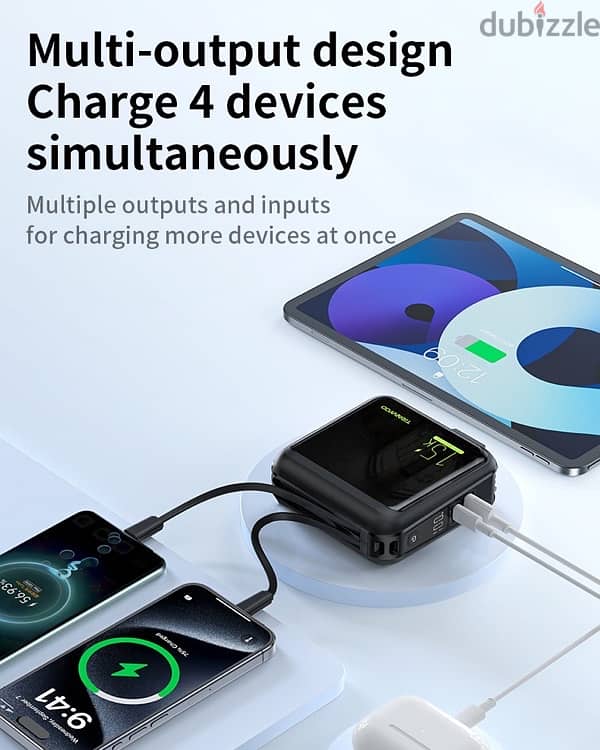 Super Fast Power Bank With Built-in Cable – 22.5W – 15000mAh 7