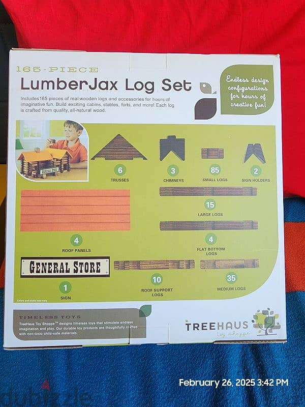 TREEHAUS 165 piece LumberJax Log Set 1