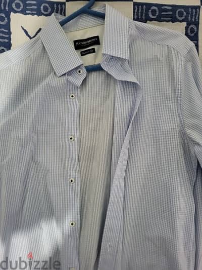 Maison Brown. White/blue shirt.