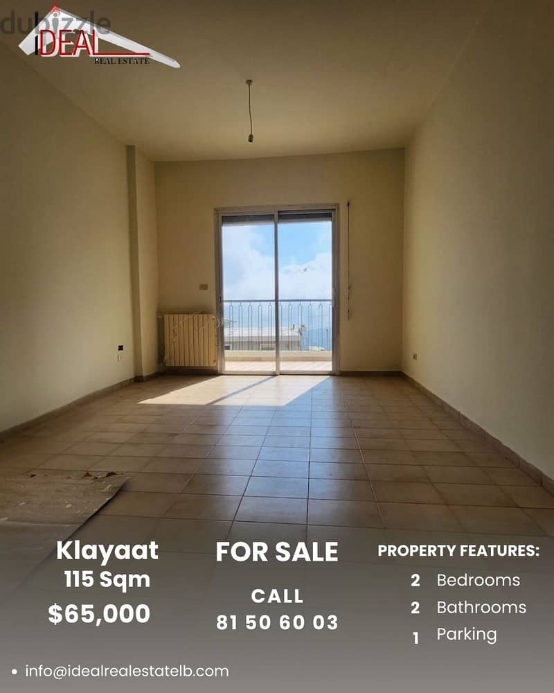 115 SQM Apartment for sale in Klayaat REF#KZ369 0