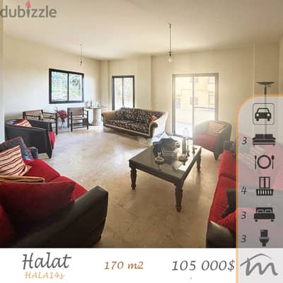 Halat | 617$/m² | 3 Bedrooms Apartment | Terrace | 4 Balconies | Catch