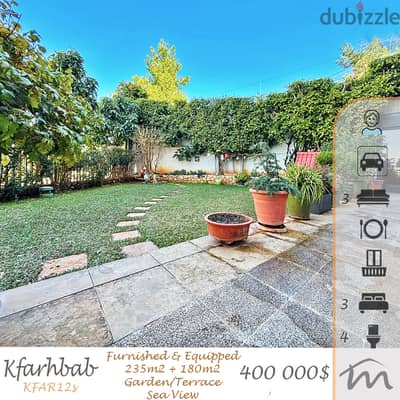 Kfarehbab | Signature | Furnished 235m² + 180m² Terrace | Lux Deal