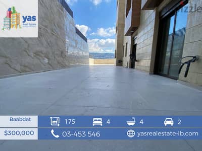 Baabdat 175m2 | 120m2 Terrace | Brand New | Prime Location | PA |