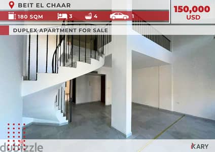 180m Duplex for Sale in BEIT EL CHAAR دوبلكس للبيع في بيت الشعار