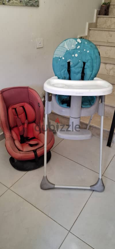 Good baby brand high chair and bed with car seat