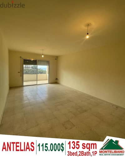 135 sqm apartment for sale in Antelias!!