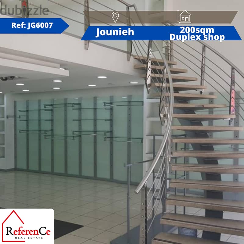 Duplex shop for rent in Jounieh محل دوبلكس للايجار في جونيه 0