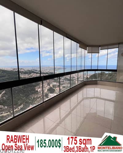 175 sqm apartent for sale in Rabweh!!