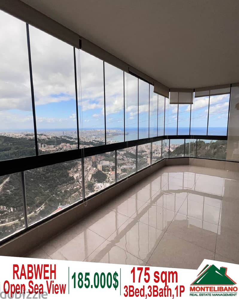 175 sqm apartent for sale in Rabweh!! 0