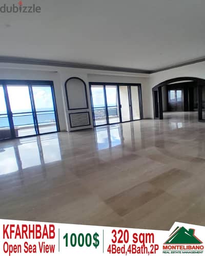 320 sqm apartment for rent in Kfarhbab!!