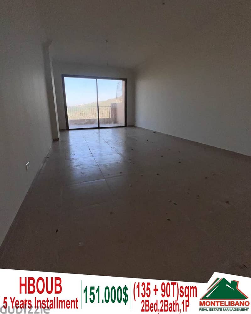 135 sqm apartment for sale inn Hboub with an 90 m terrace 0