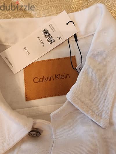 calvin klein white women denim jacket