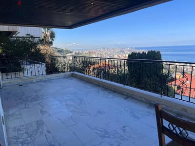 bsalim luxurious furnished apartment + 30m terrace, panoramic sea view