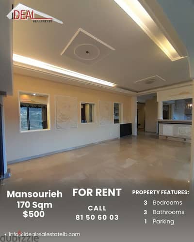 170 sqm Apartment for rent in Mansourieh REF#RN14018