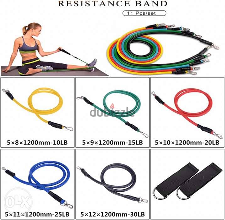 Resistance Bands High quality 11 pcs/set material latex 5