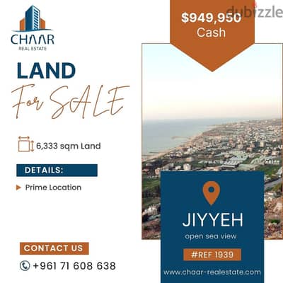 #Ref 1939 - Land for Sale in Jiyyeh