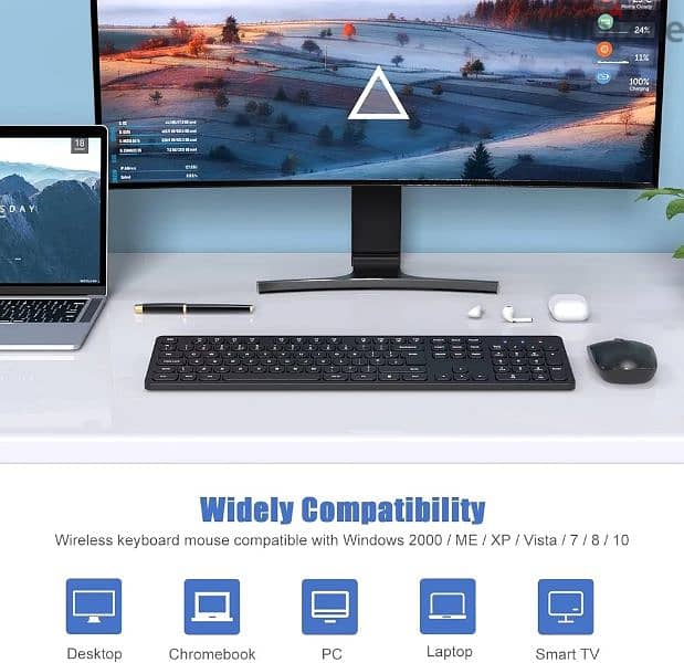 TedGem Wireless Keyboard & Mouse / Delivery Available 2