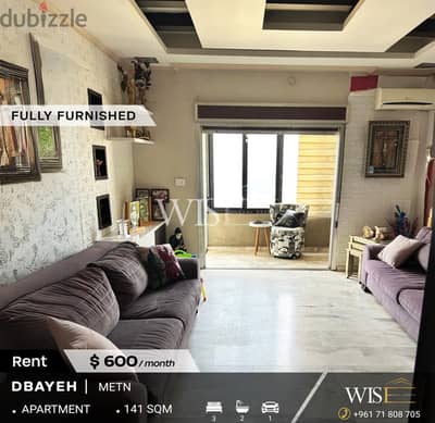  141 SQM fully furnished apartment for RENT in Dbayeh!