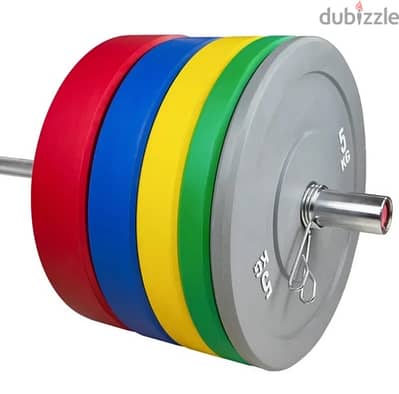 Colored Bumper plates set 150kg