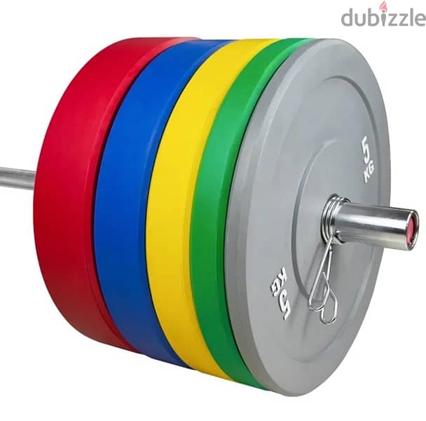 Colored Bumper plates set 150kg 0