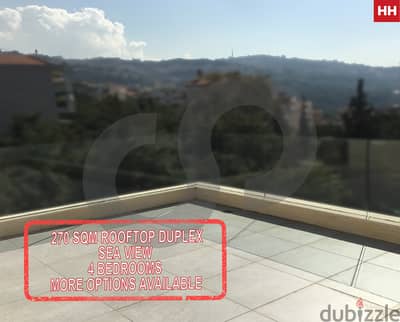 295 Sqm Rooftop Duplex Seaview- Bsalim, Metn REF#HH118247