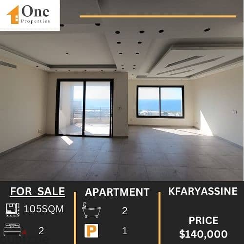 SEA VIEW APARTMENT FOR SALE IN KFARYASSINE 0