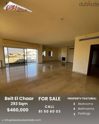 293 SQM Apartment for sale Beit el Chaar  REF#SN9004