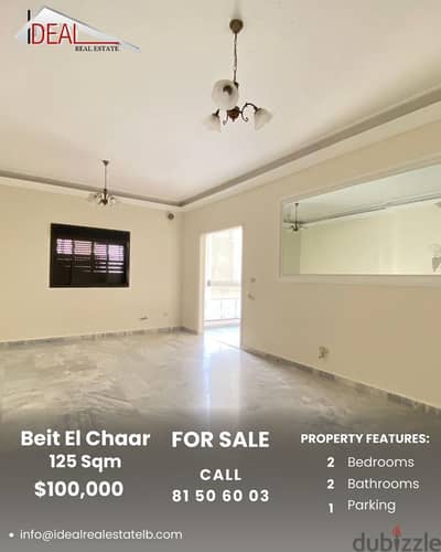 125 SQM Apartment for sale in Beit El Chaar REF#SN9005