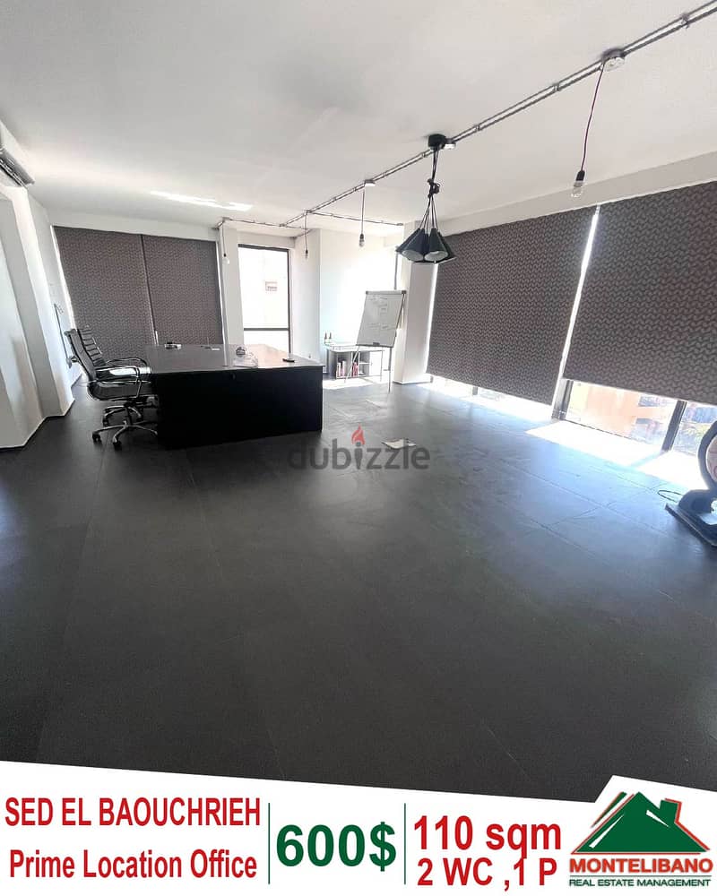 Prime Location 110 sqm office for rent in Sed El Bauchrieh !! 0