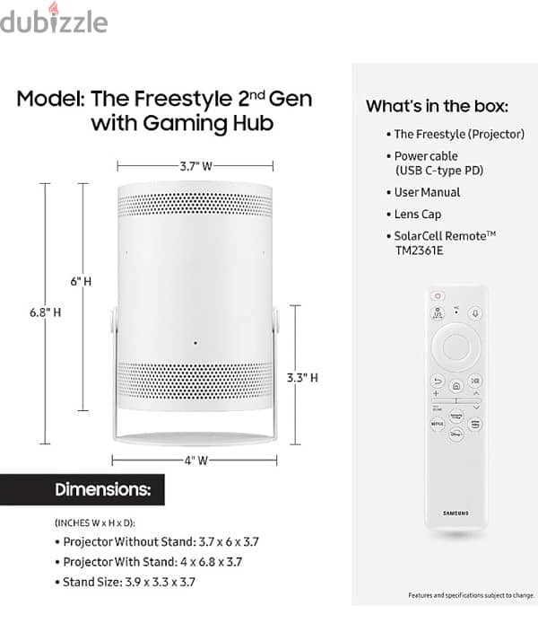 the freestyle 100 inch projector 4