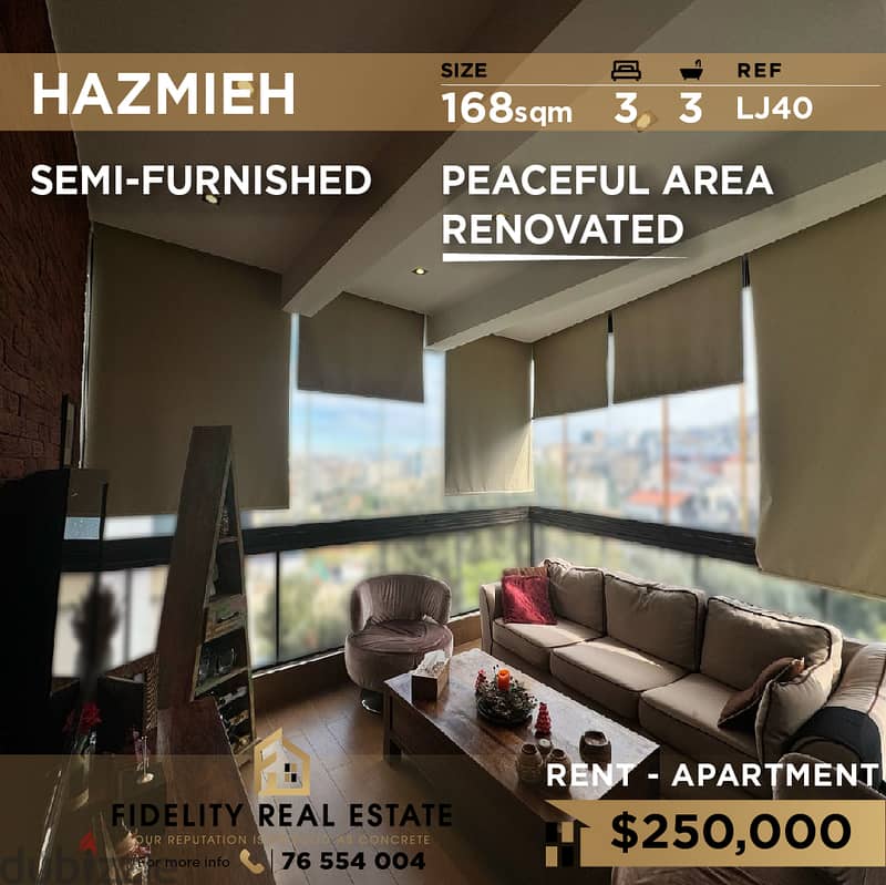 Apartment for sale in Hazmieh LJ40 شقة  للبيع في الحازمية 0