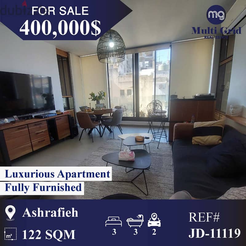 JD-11119 / Apartment for Sale in Achrafieh, شقة للبيع في الأشرفية 0