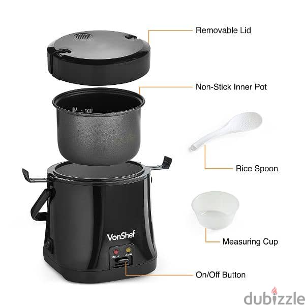 Rice Cooker - Electric Rice, Non Stick - 200W Delivery Available! 3