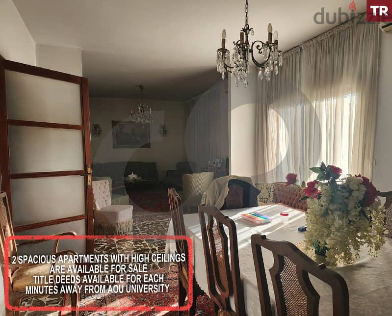 high ceilings-spacious -Ideal location-Ain el remmaneh REF#TR118525 0