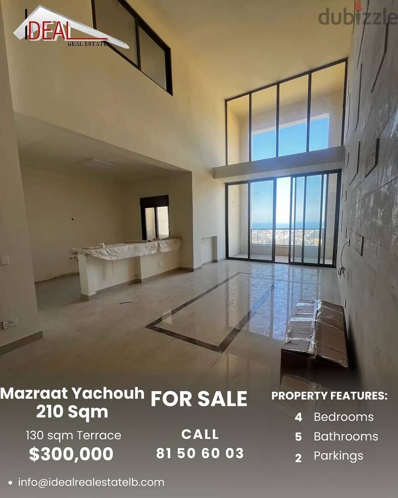 253 SQM Duplex with Terrace for sale in Mazraat Yachouh REF#SN9006 0