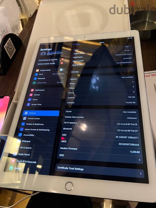 ipad pro 12.9 128Gb sim card 6