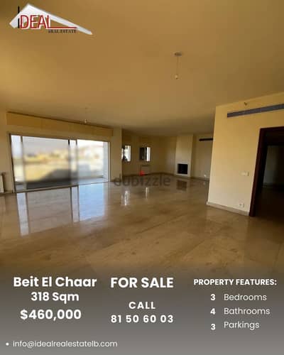 318 SQM Apartment for sale Beit el Chaar REF#SN9004