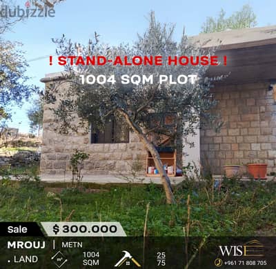  Prime 1004 land with Stand-Alone house for SALE in Mrouj !