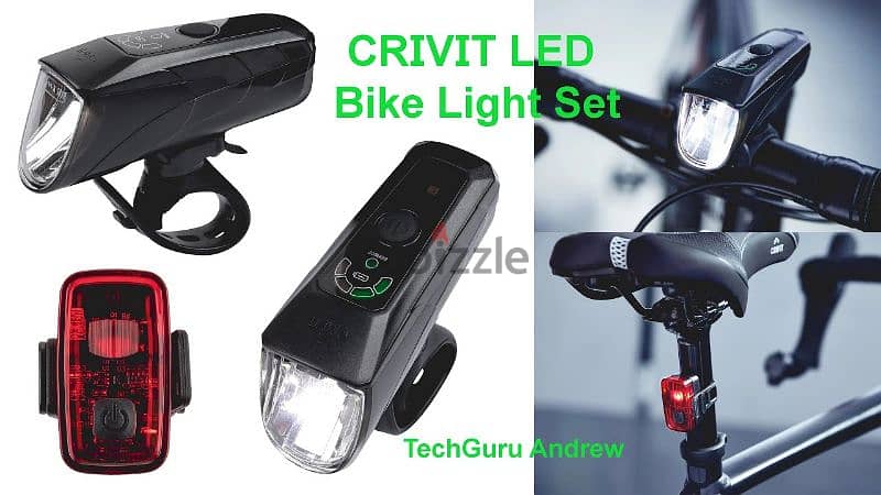 CRIVIT rechargable LED Bike Set 1